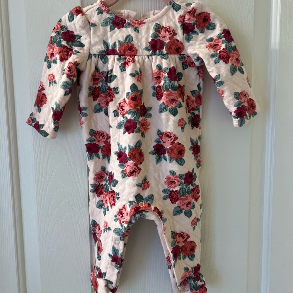 Janie and Jack floral one piece in excellent condition (worn once)